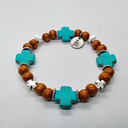 "Steel & Turquoise" Cross...