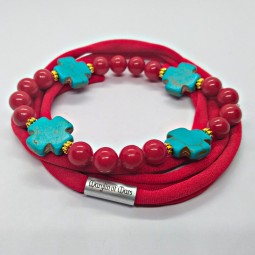"Red" Cross x4 Bracelet